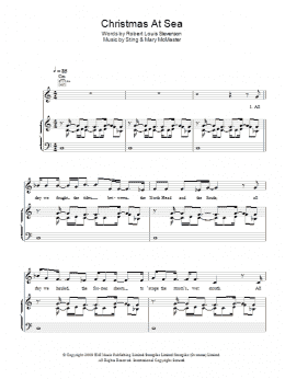 page one of Christmas At Sea (Piano, Vocal & Guitar Chords)