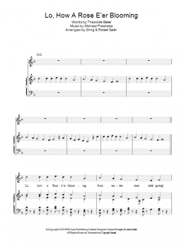 page one of Lo, How A Rose E'er Blooming (Piano, Vocal & Guitar Chords)