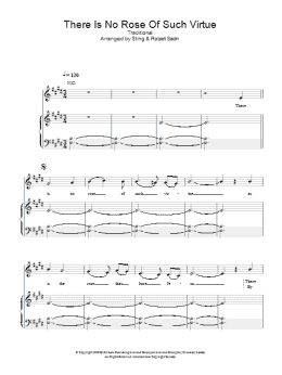 page one of There Is No Rose Of Such Virtue (Piano, Vocal & Guitar Chords)