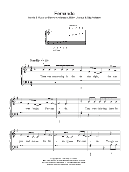 page one of Fernando (Easy Piano)