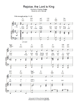 page one of Rejoice The Lord Is King (Piano, Vocal & Guitar Chords)