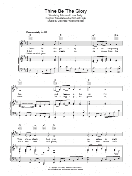 page one of Thine Be The Glory (Piano, Vocal & Guitar Chords)