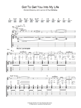 page one of Got To Get You Into My Life (Guitar Tab)
