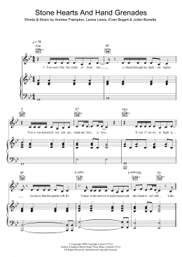 page one of Stone Hearts And Hand Grenades (Piano, Vocal & Guitar Chords)