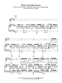 page one of Don't Let Me Down (Piano, Vocal & Guitar Chords)