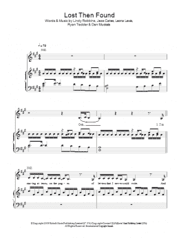page one of Lost Then Found (Piano, Vocal & Guitar Chords)