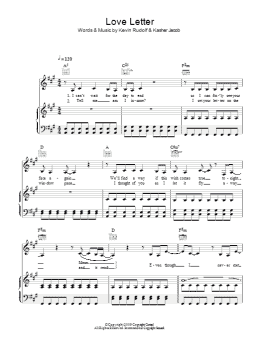 page one of Love Letter (Piano, Vocal & Guitar Chords)