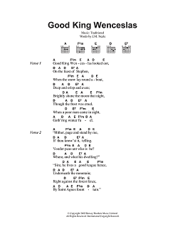 page one of Good King Wenceslas (Guitar Chords/Lyrics)