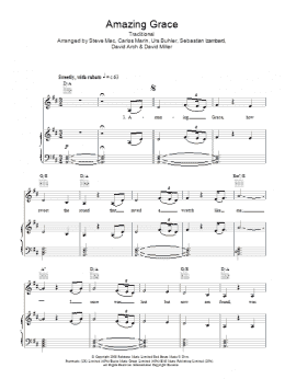 page one of Amazing Grace (Piano, Vocal & Guitar Chords)