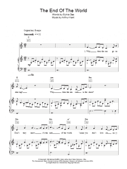 page one of The End Of The World (Piano, Vocal & Guitar Chords)