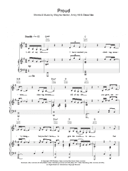 page one of Proud (Piano, Vocal & Guitar Chords)