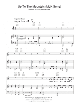 page one of Up The Mountain (MLK Song) (Piano, Vocal & Guitar Chords)
