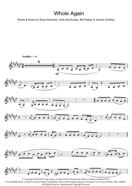 page one of Whole Again (Clarinet Solo)