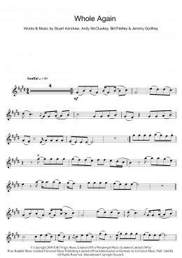 page one of Whole Again (Violin Solo)