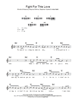page one of Fight For This Love (Lead Sheet / Fake Book)
