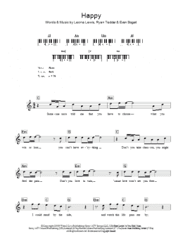 page one of Happy (Lead Sheet / Fake Book)