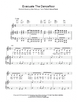 page one of Evacuate The Dancefloor (Piano, Vocal & Guitar Chords)