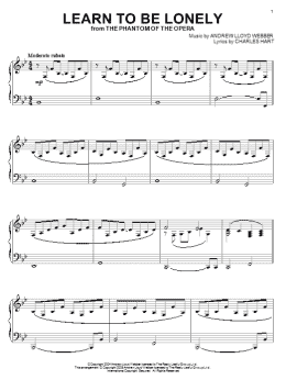 page one of Learn To Be Lonely (Piano Solo)