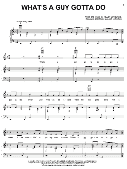 page one of What's A Guy Gotta Do (Piano, Vocal & Guitar Chords (Right-Hand Melody))