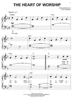 page one of The Heart Of Worship (Big Note Piano)