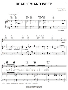 page one of Read'em And Weep (Piano, Vocal & Guitar Chords (Right-Hand Melody))