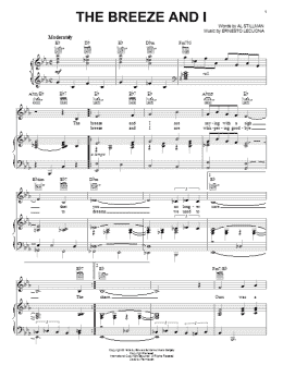 page one of The Breeze And I (Piano, Vocal & Guitar Chords (Right-Hand Melody))
