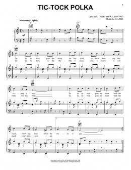 page one of Tic-Tock Polka (Piano, Vocal & Guitar Chords (Right-Hand Melody))