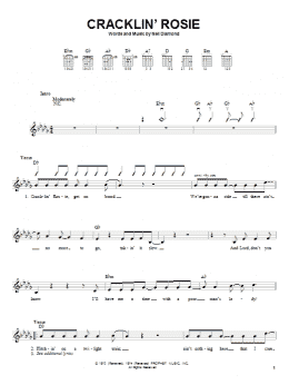 page one of Cracklin' Rosie (Easy Guitar)