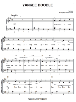 page one of Yankee Doodle (arr. Phillip Keveren) (Easy Piano)