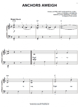 page one of Anchors Aweigh (arr. Phillip Keveren) (Easy Piano)