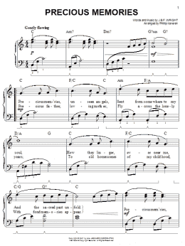 page one of Precious Memories (arr. Phillip Keveren) (Easy Piano)