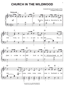 page one of Church In The Wildwood (arr. Phillip Keveren) (Easy Piano)
