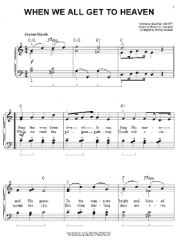 page one of When We All Get To Heaven (arr. Phillip Keveren) (Easy Piano)