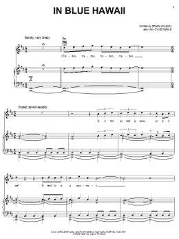 page one of In Blue Hawaii (Piano, Vocal & Guitar Chords (Right-Hand Melody))