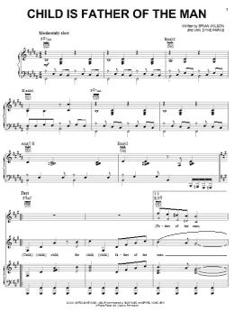 page one of Child Is Father Of The Man (Piano, Vocal & Guitar Chords (Right-Hand Melody))