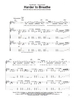page one of Harder To Breathe (Guitar Tab)