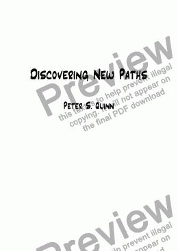 page one of Discovering New Paths
