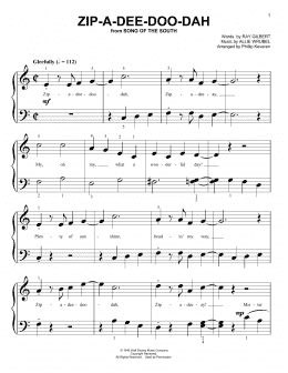 page one of Zip-A-Dee-Doo-Dah (from Song Of The South) (arr. Phillip Keveren) (Big Note Piano)