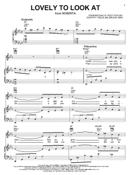 page one of Lovely To Look At (Piano, Vocal & Guitar Chords (Right-Hand Melody))