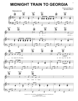 page one of Midnight Train To Georgia (Piano, Vocal & Guitar Chords (Right-Hand Melody))