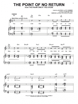 page one of The Point Of No Return (from The Phantom Of The Opera) (Piano, Vocal & Guitar Chords (Right-Hand Melody))