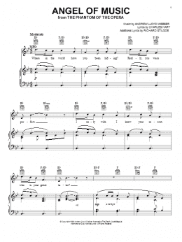 page one of Angel Of Music (from The Phantom Of The Opera) (Piano, Vocal & Guitar Chords (Right-Hand Melody))