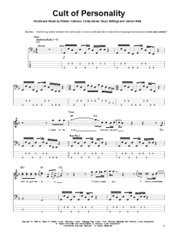 page one of Cult Of Personality (Bass Guitar Tab)