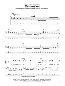 page one of Rainmaker (Bass Guitar Tab)
