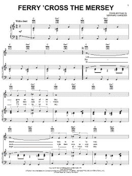 page one of Ferry 'Cross The Mersey (Piano, Vocal & Guitar Chords (Right-Hand Melody))