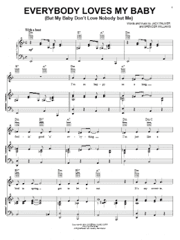 page one of Everybody Loves My Baby (But My Baby Don't Love Nobody But Me) (Piano, Vocal & Guitar Chords (Right-Hand Melody))