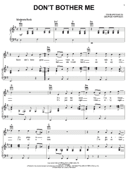 page one of Don't Bother Me (Piano, Vocal & Guitar Chords (Right-Hand Melody))