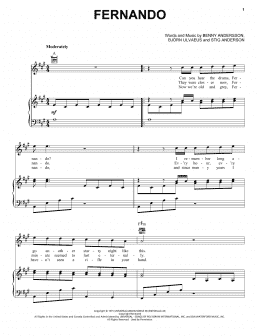 page one of Fernando (Piano, Vocal & Guitar Chords (Right-Hand Melody))