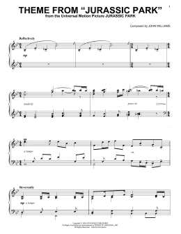 page one of Theme from Jurassic Park (Piano Solo)