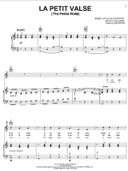 page one of The Petite Waltz (Piano, Vocal & Guitar Chords (Right-Hand Melody))